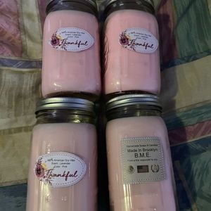 4 of the 32 oz Lavender scented pink candles
